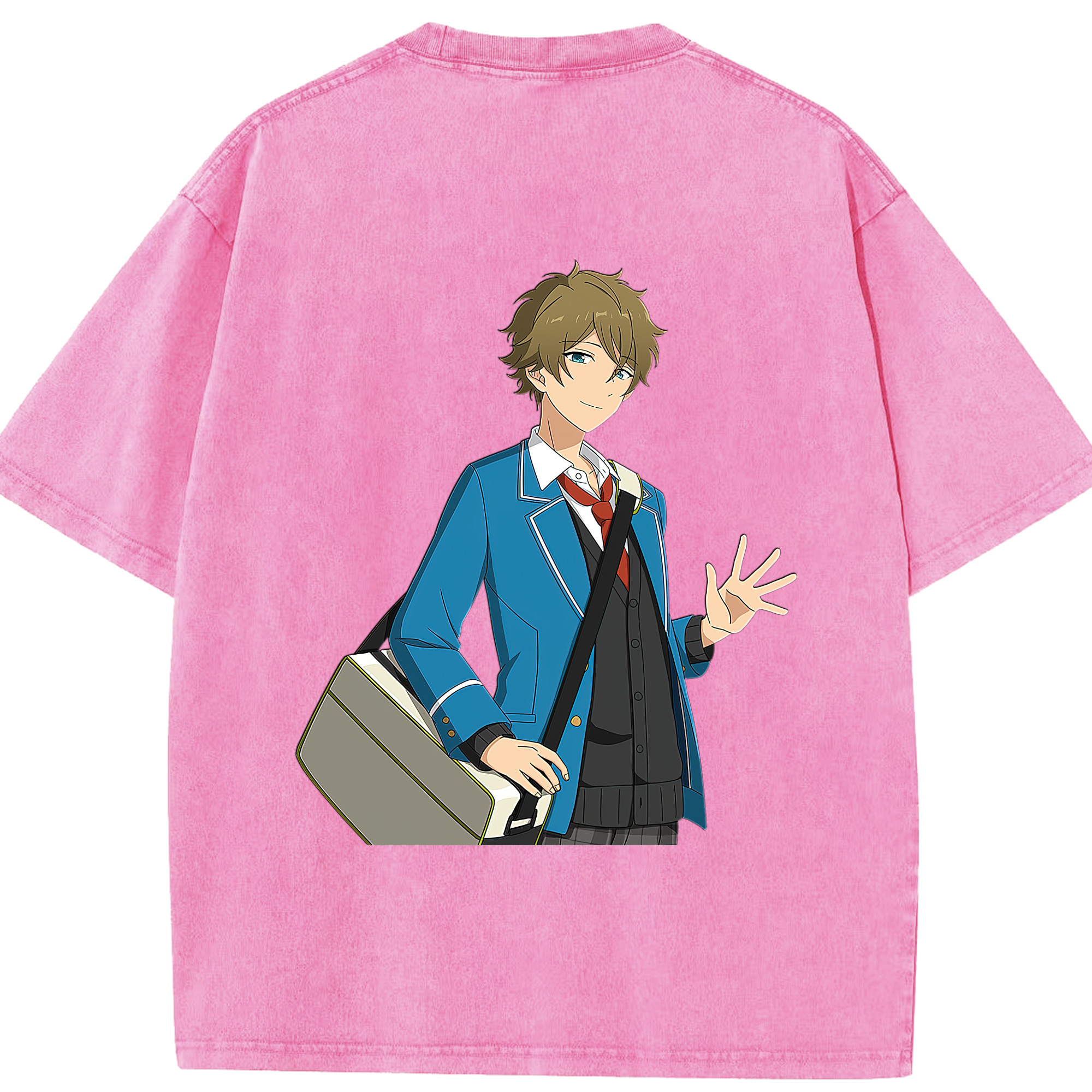 （画像用） あんさんぶるスターズ! Ensemble Stars 綿100% ヴィンテージ風 半袖Tシャツ（背面プリント）